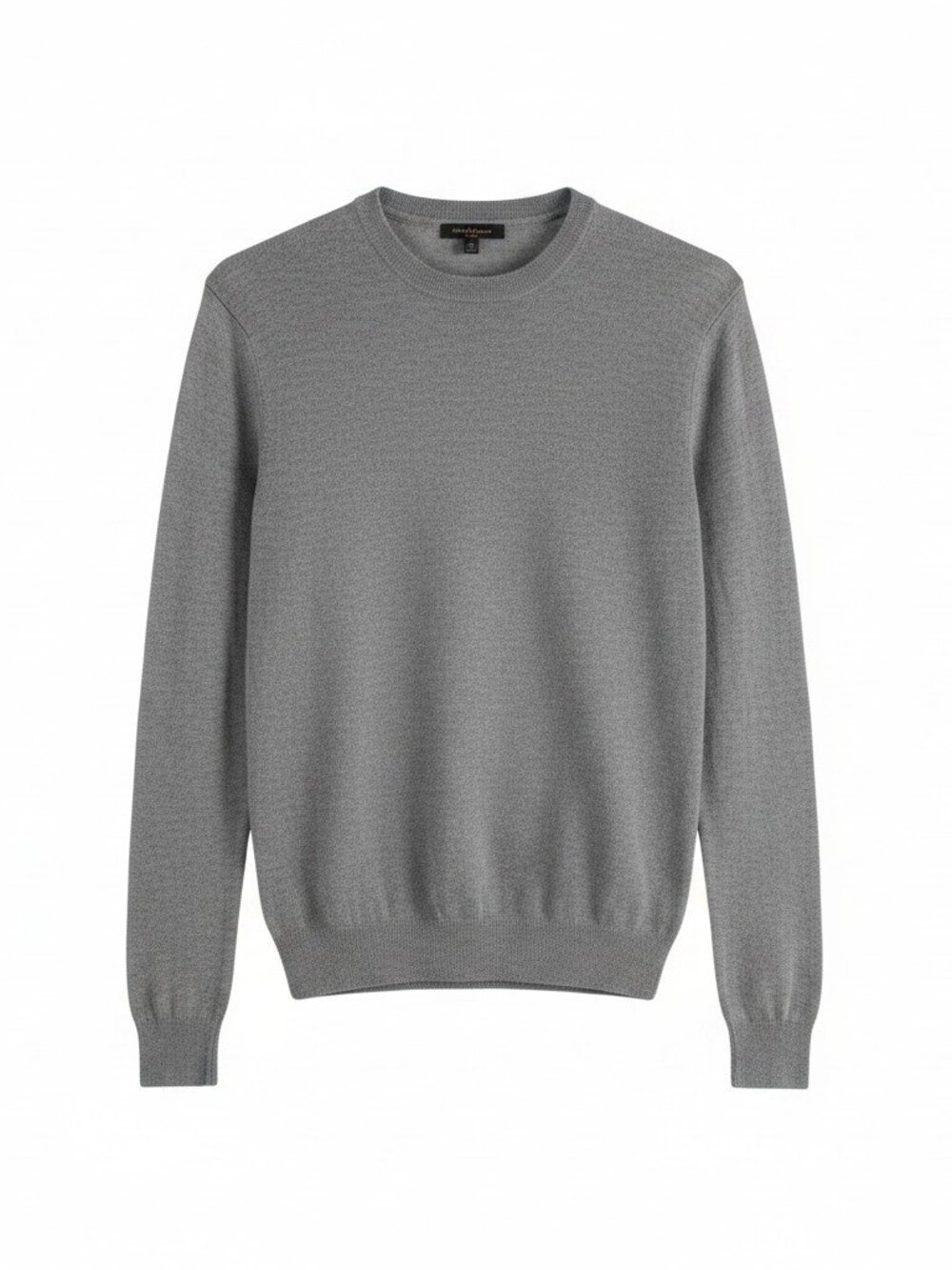 Paolo Mondo 100% Extra Fine Merino Wool Crewneck Sweater | Grey (Men's M)